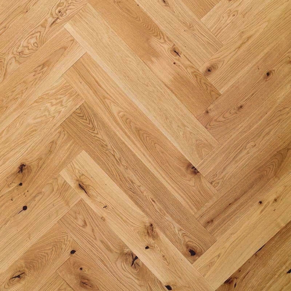 Паркетна дошка Floor360 Дуб Herringbone Mix (Ялинка) 700 мм black filler